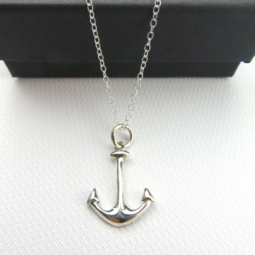NEW- Sterling Silver Anchor Necklace